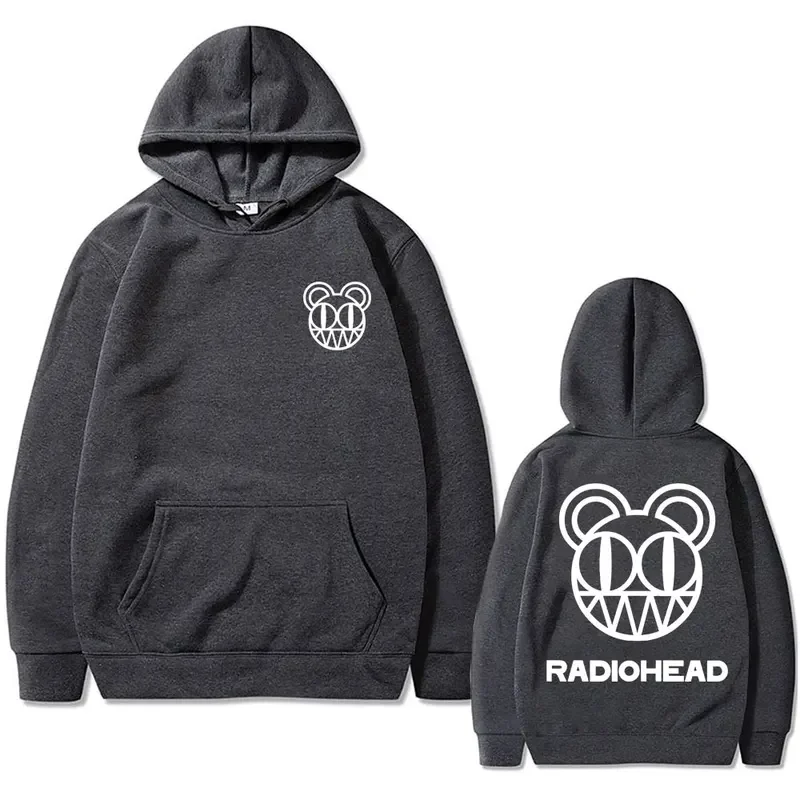 Vintage Alternative RockIn The Rock Band Radiohead Logo Hoodie Men Women Gothic Punk Oversized Sweatshirt Male Hip Hop Streetwea