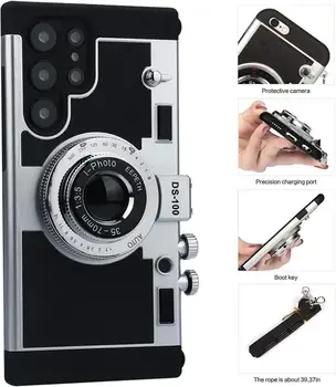 Pouzdro s motivem fotoaparátu Emily v Paříži pro Samsung Galaxy S21 S22 Plus S23 S24 S25 Ultra S25Ultra S 25 S25+ s šňůrkou na krk 8 nejlepší prodej Pouzdro na telefon Emily v Paříži - №3