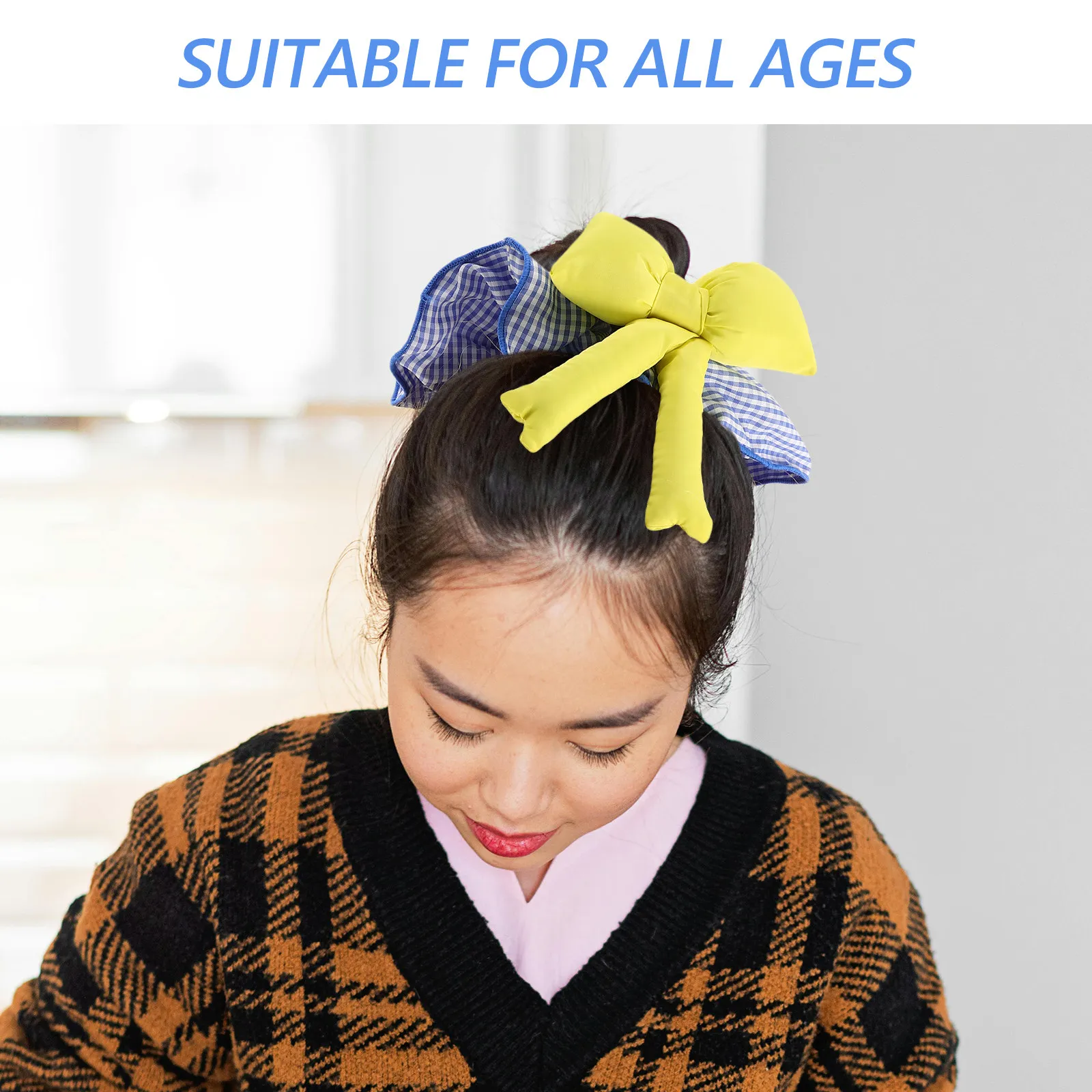 

Large Elastic Hair Tie Scrunchies with Ruffled Design Ponytail Holder Stylish Hair Accessories for Women Girls Teens Kids