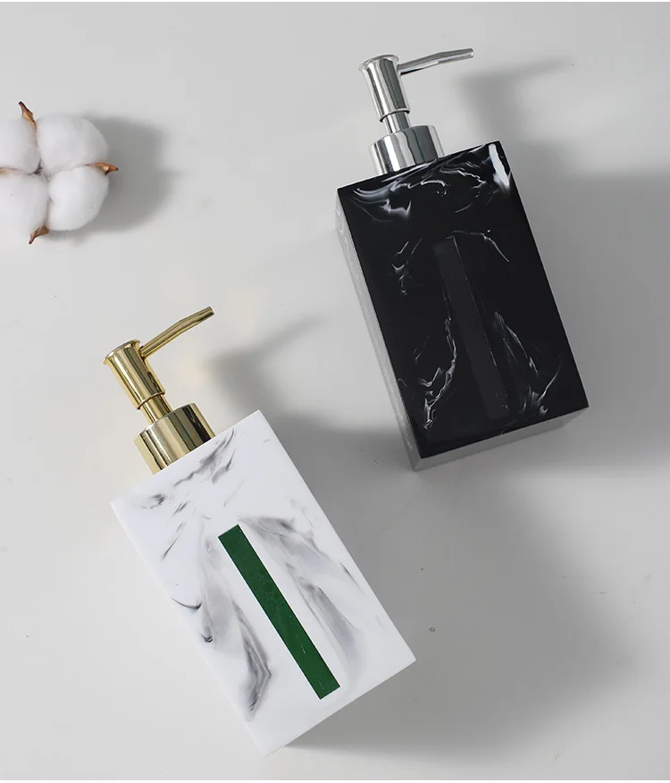 

500ml marble soap dispenser ceramic bathroom shower gel shampoo bottle press lotion bottle bathroom accessories