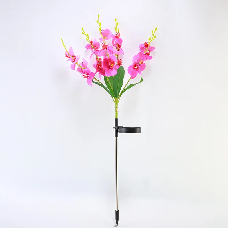 

1/2pcs Solar-Powered LED Yard Lights Phalaenopsis Floral Garden Decor Lamp Waterproof Outdoor Lawn Lighting Plug Light 1049