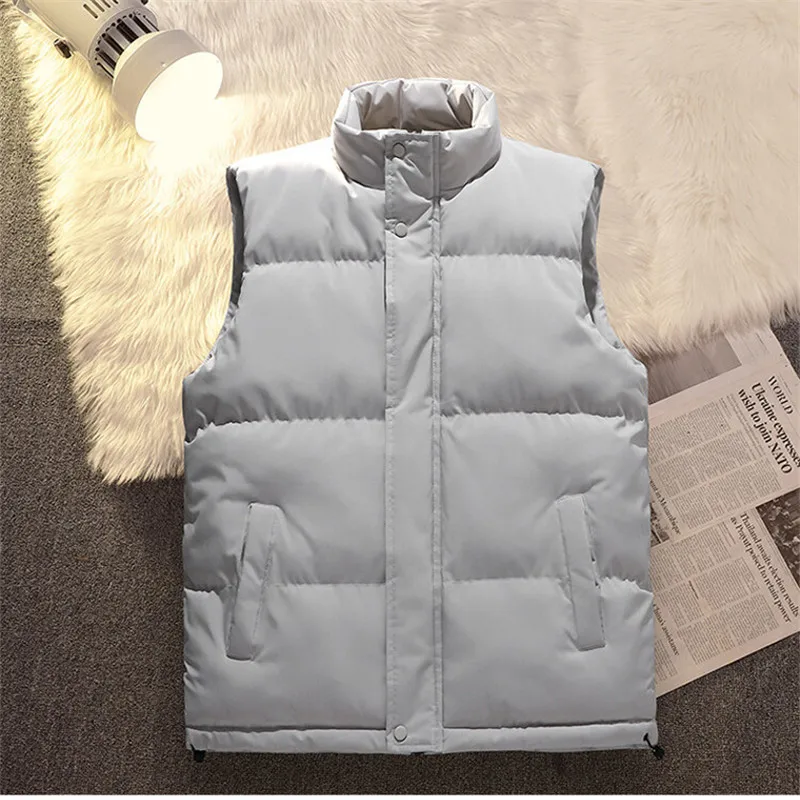 2022 Winter Men’s Cotton-Padded Jackets Waistcoat Vest Men's Sleeveless Coat Mens Cotton Jacket Vests New Fashion Tops Hombre