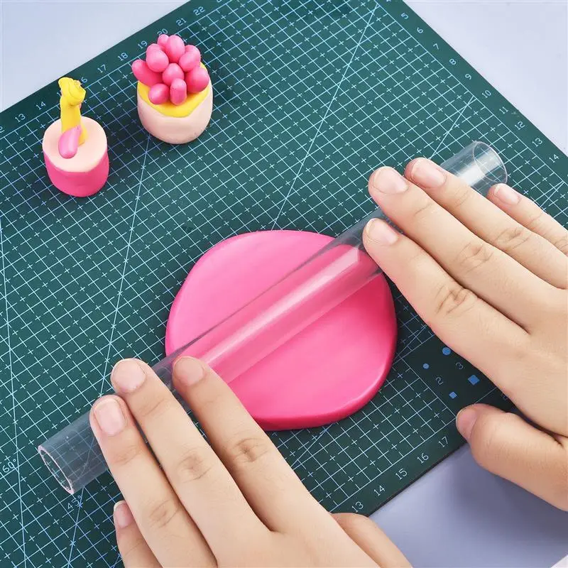 Polymer Clay Crafts Acrylic Roller Hollow Rolling Clay Bar Roll Stick for Shaping and Sculpting