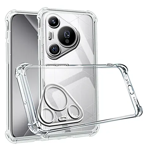Shockproof Phone Case For Huawei Pura 70 Pro Plus Ultra Transparent Clear P70 P60 P50 Pro Soft TPU Back Protective Covers