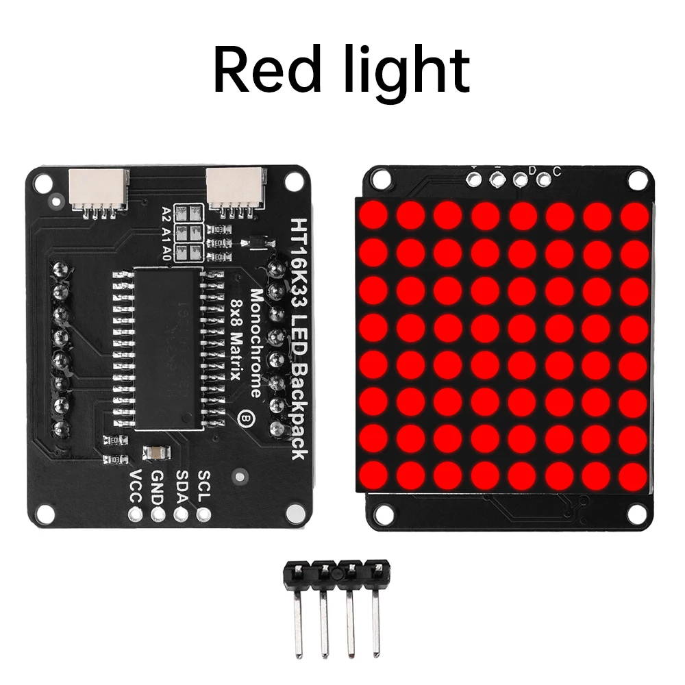 Modulo a matrice di punti 8*8 HT16K33 Driver modulo microcontrollore a luce rossa/gialla/blu/verde modulo di controllo Display a LED MCU