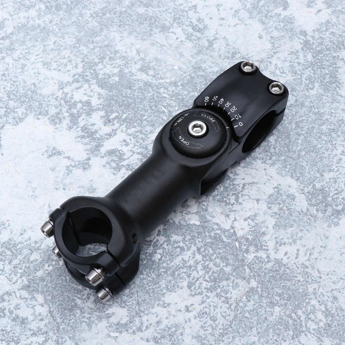 

Adjustable Riser Handle Handlebar Butterfly Angle Black Front Fork Stem Aluminum Alloy
