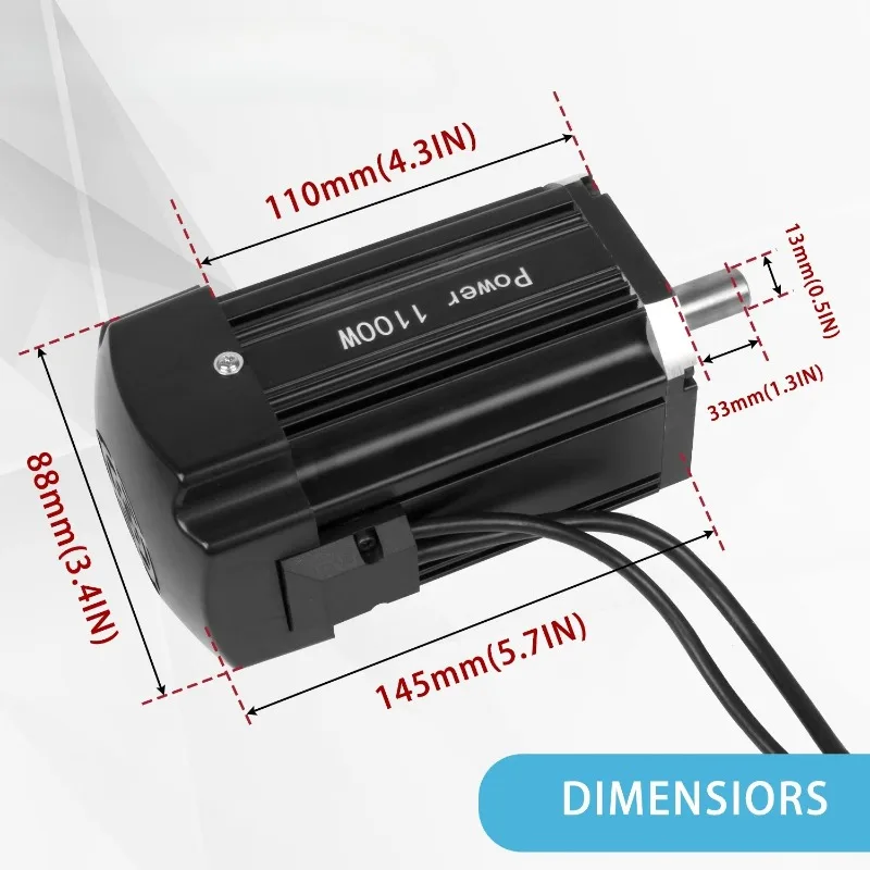 1100W DC Brushless Lathe Spindle Motor with Control Board Card Controller + Wire for CD-210V MX-210V WM-210V Machine Part