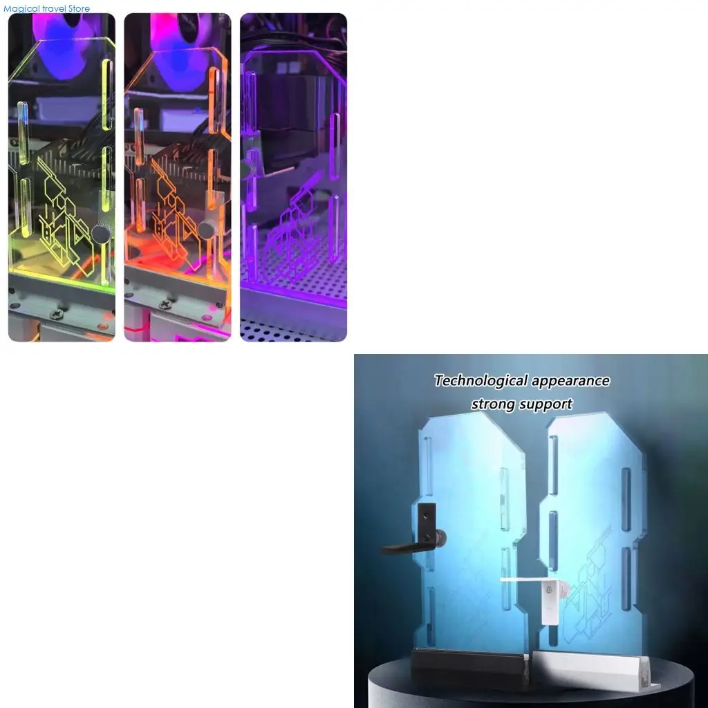 N2UB Multiple Hole Adjustable Computer GPU Stand ARGB Lighting Syncs Acrylic Build