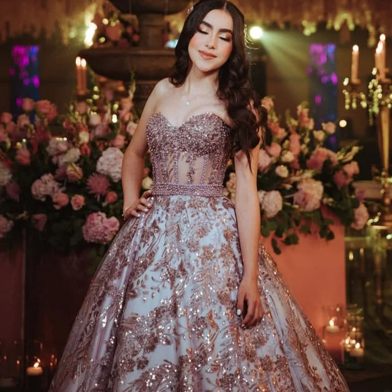 

customized rose gold Dresses High Low Cheap Dress Formal Party Prom Tull Sequin decal Gowns Wear Gown