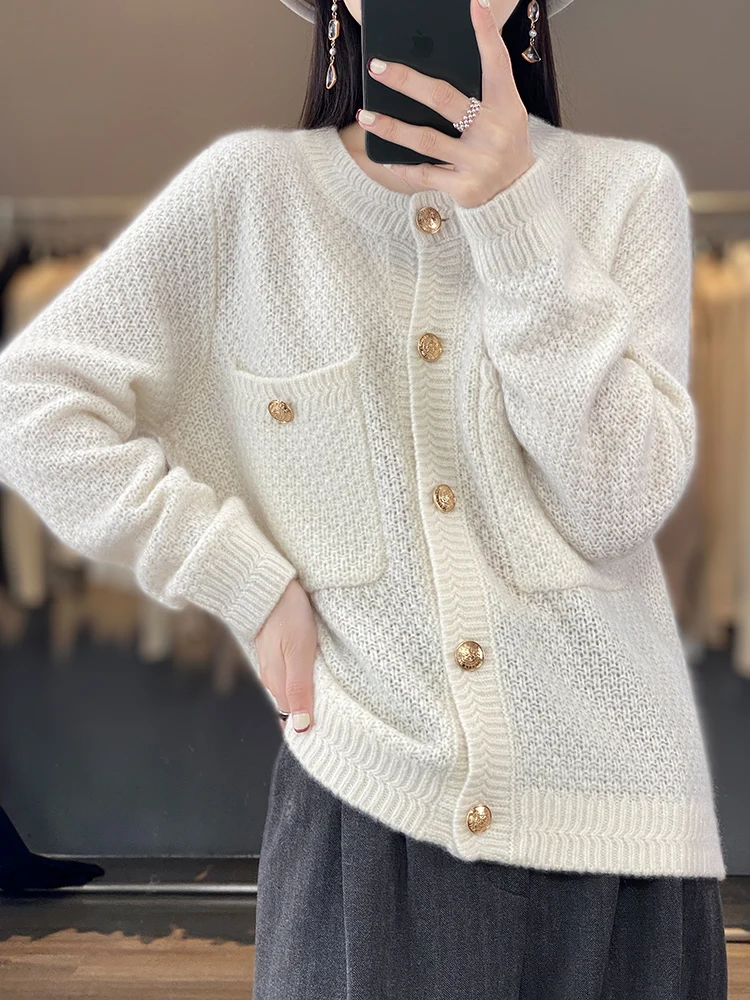 

2024 new autumn and winter women's clothing, wool cardigans, casual, daily, popular, knitted sweaters