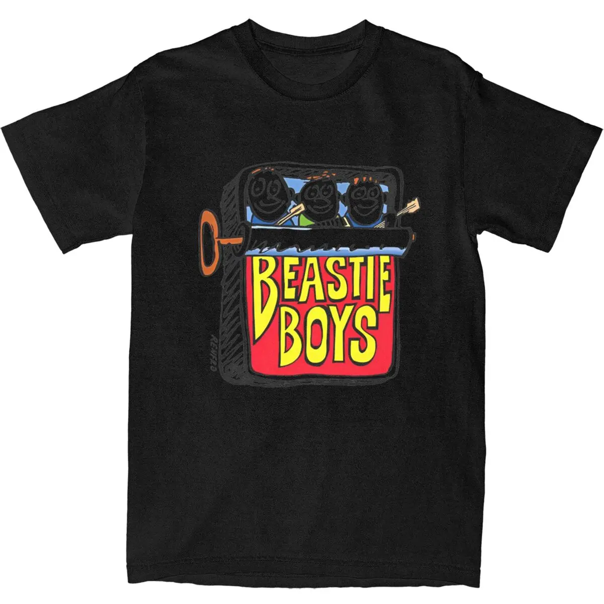 Beastie Boys Sardine Can T-Shirt Novelty T Shirts Short Sleeve Streetwear Tops Summer Pure Cotton O Neck Plus Size Tees