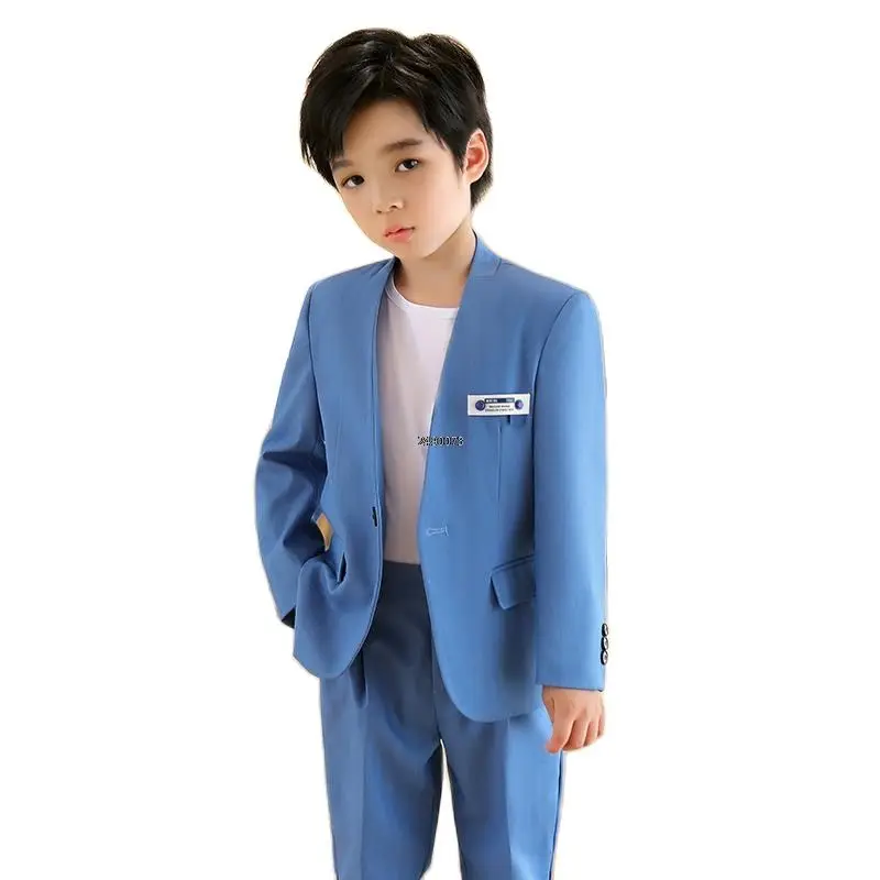 Children Formal Wedding Suit Kids Jacket Pants Photograph Dress Flower Boy Birthday Tuxedo Suit Children Graduation Costume