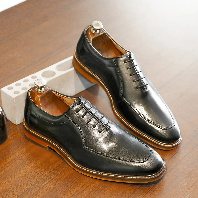 Desai Männer Kleid Schuhe Oxfords Echtes Leder Italienische Formale Schuhe Für Mann Party Klassische Schwarz Höhe zunehmende Hochzeit Geschenke