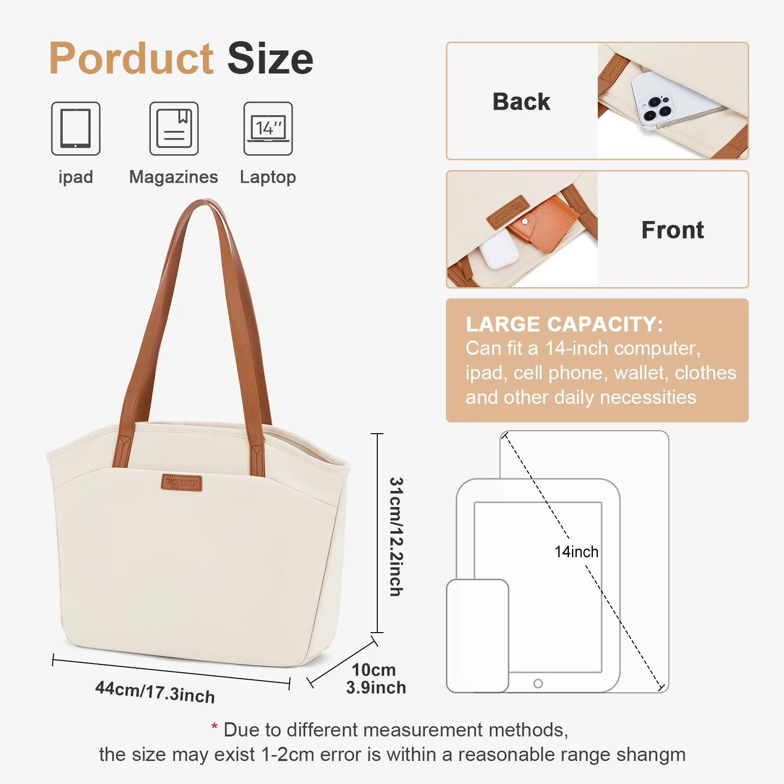 Commuting Tote Package Female Bags,Leisure Travel Bag Large Tote Bag for Women ,Shoulder Bag Weekend Travel Bag Shopping Handbag