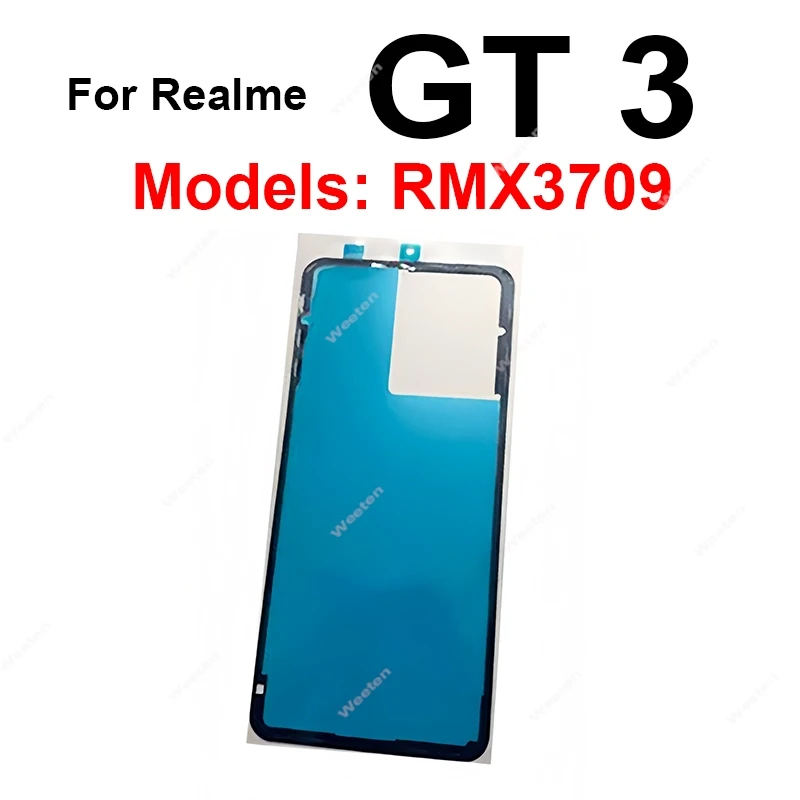 For Realme GT GT 2 Master Explorer GT Neo Flash 2 2T 3 3T Pro Back Battery Cover Adhesive Rear Frame Battery Cover Sticker