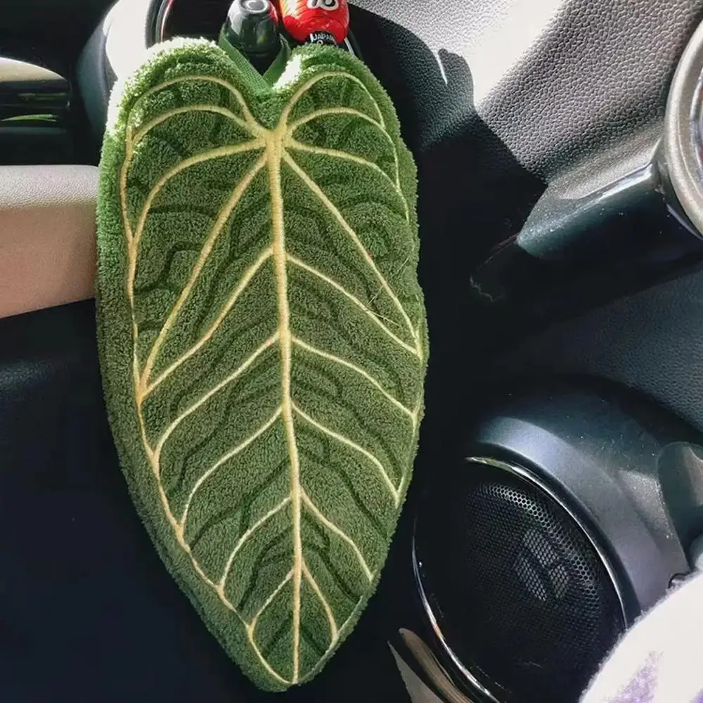 

Plant Leaf Absorbent Handkerchief Cleaning Towel Hot Plant Style Kitchen Towel Thickened Hanging Bathroom Kitchen Accessories