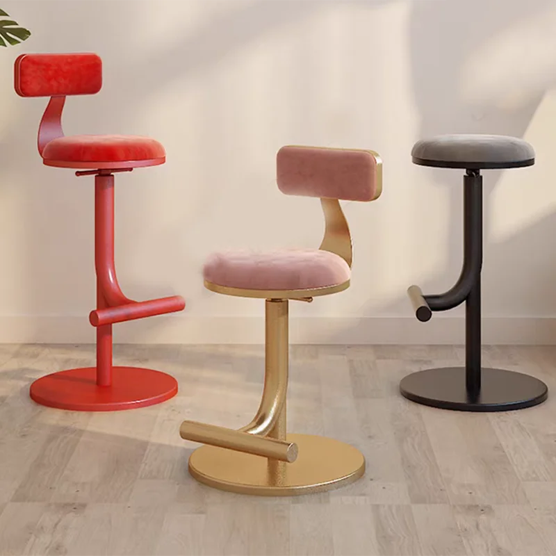 الشمال الحديثة بار البراز تصميم الوردي لهجة مريحة كراسي بار مريح الجمالية Sillas Para Comedor الأثاث العصري