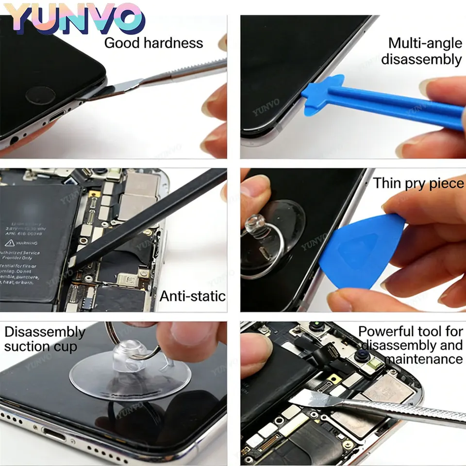 Kit Universal de Herramientas de Apertura de Pantalla, Espátulas de Plástico para Desmontaje para iPhone, Teléfonos Móviles y Reparación de Portátiles 5