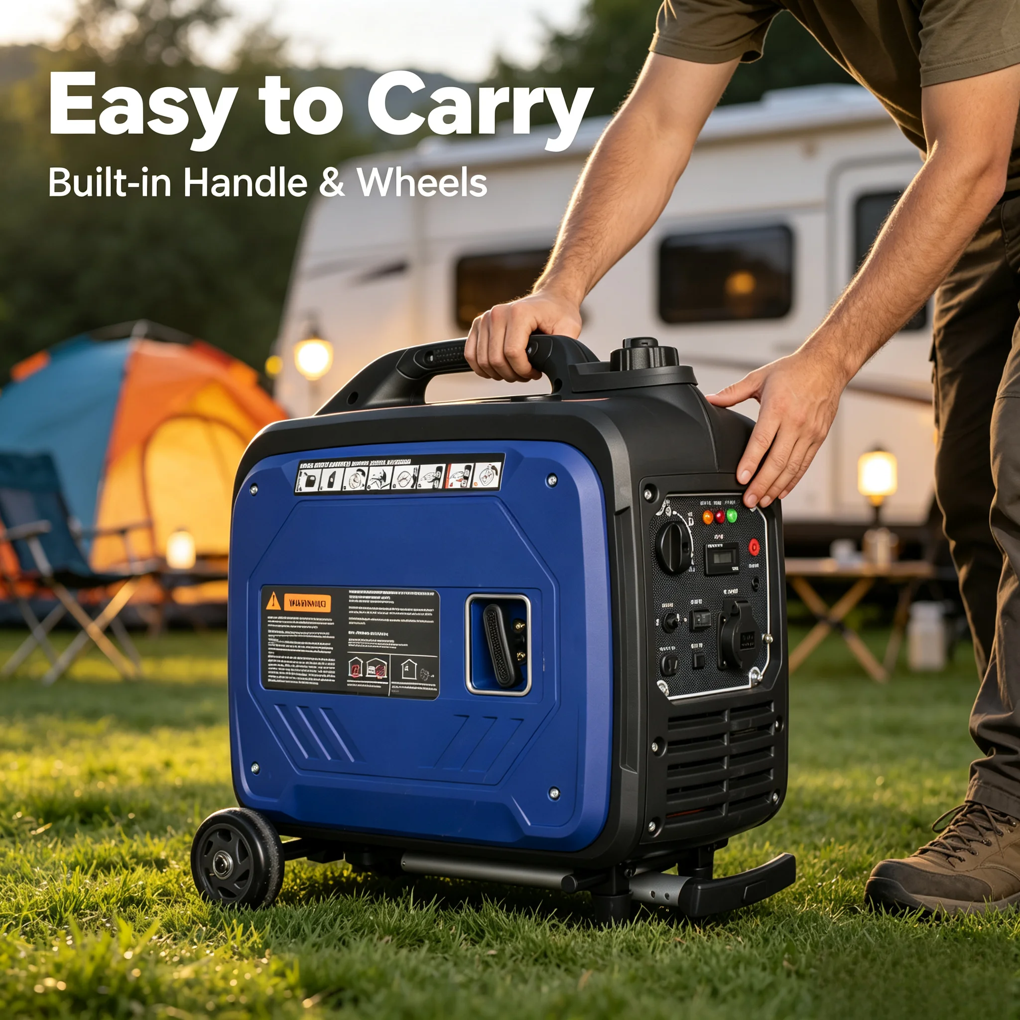 Silent 4-Stroke Air-Cooled Inverter Generator EI3200 50Hz Portable Power Station W/ USB Type-C Recoil Start Camping