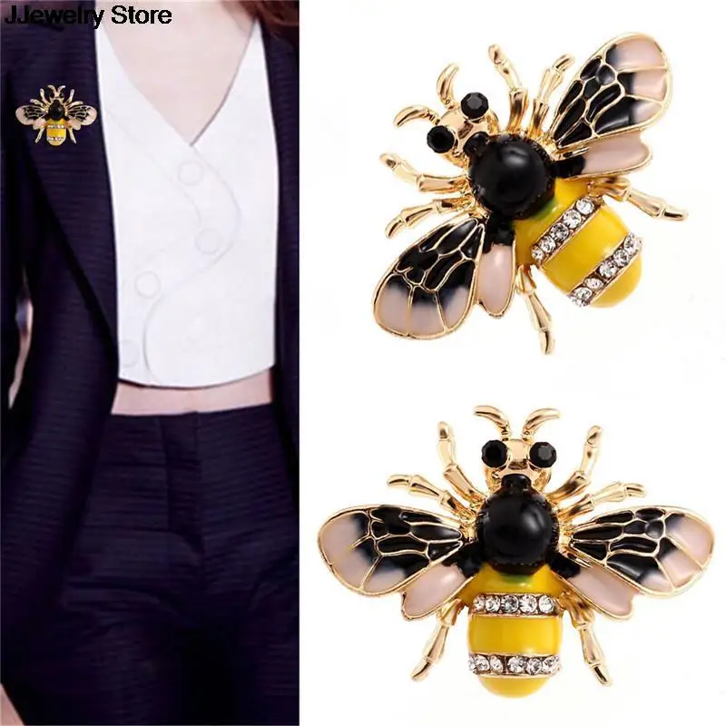 Unisex Enamel Bee Brooches Insect Brooch Pin Cute Small Badges Fashion Jewelry Wholesale Women and Men Jewelry hot