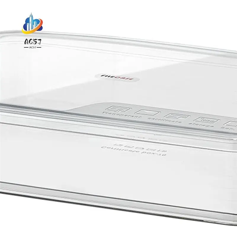 

AC57-A4 Transparent Storage Box Portable Plastic Document Stationery Jewelry Storage Case School Home Office Supplies