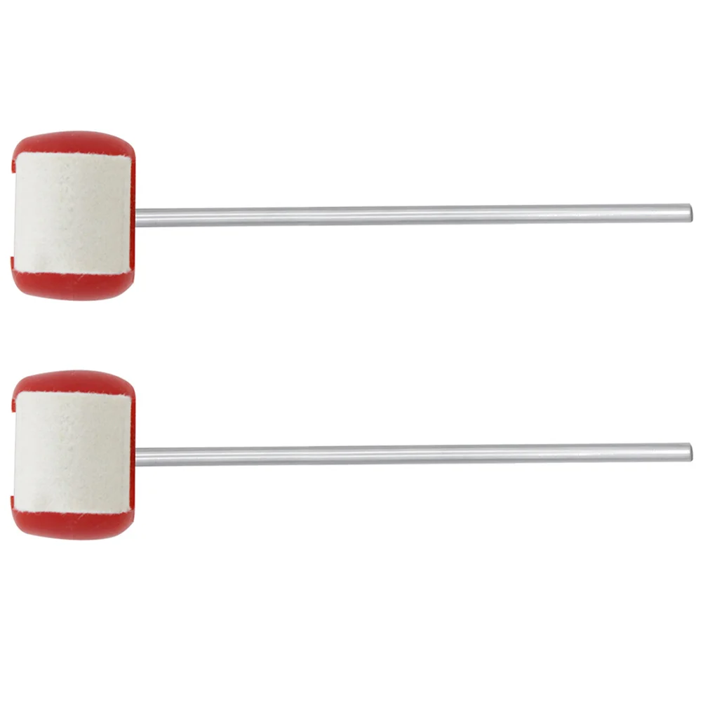 

2 Pcs Hammer Head Bass Percussion Instruments Accessories Drum Beaters Large Felt