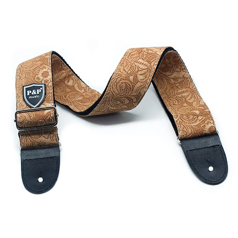 Men Women Fashion Guitar Shoulder Strap Universal Vintage Adjustable Denim Cotton Belt For Acoustic Electric Bass Guitars