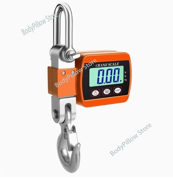 High precision electronic lifting scale 300kg500kg industrial portable tension dynamometer 1t pound weight lifting hook scale