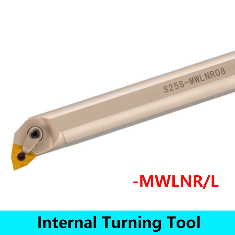 LIHAOPING S16Q-MWLNR08 S20R-MWLNR08 S20R-MWLNL08 S25S-MWLNR08 Internal Turning Tools CNC Lathe Cutter MWLNR White Nickel Coated