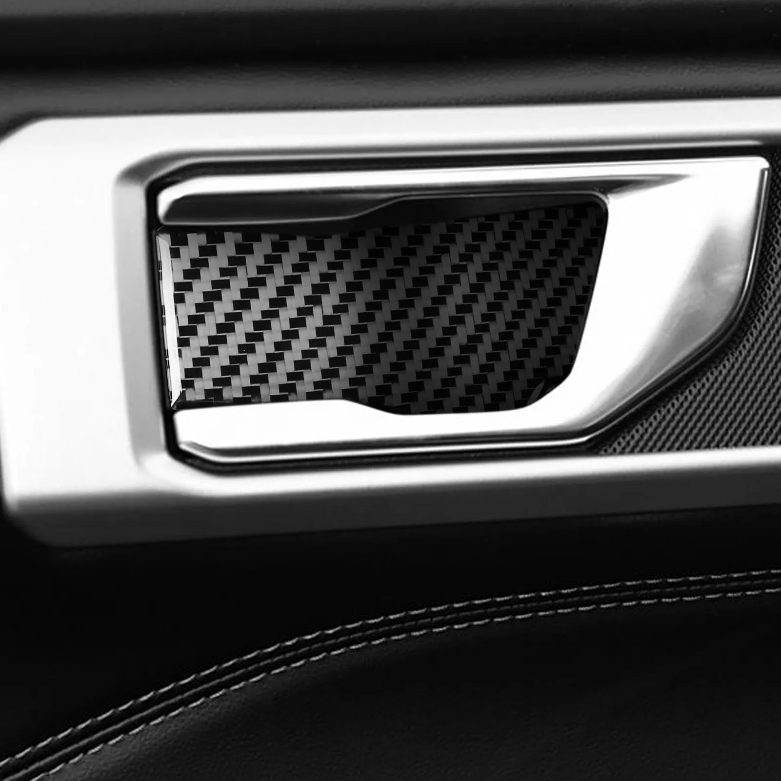 لفورد اكسبلورر 2020-2023 ألياف الكربون الباب الداخلي السلطانية مقبض لوحة غطاء الكسوة اكسسوارات السيارات الداخلية لاصقة تزيين
