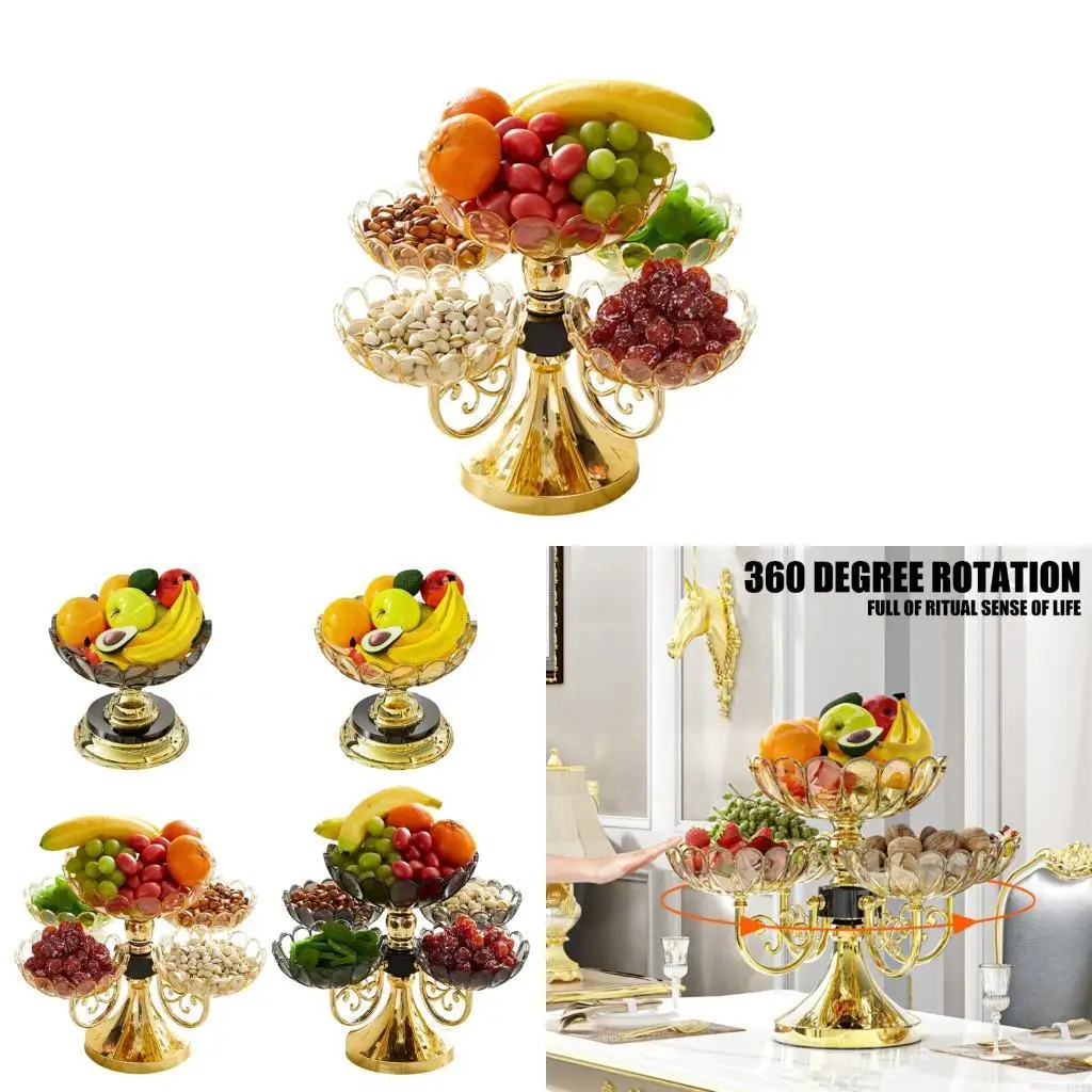 L43A Convenient Multiple Level Snacks Organizers With Smooth Rotating Base Plastic Materials Treat Organizers For Easy Access