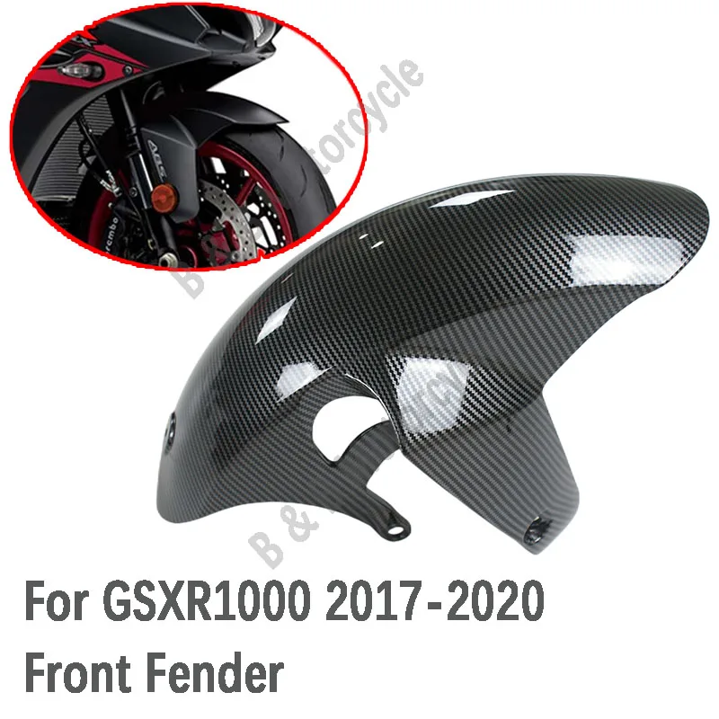 

Front Fender For SUZUKI GSXR1000 2017-2020 Mudguard Cover Cowl Panel Fit For GSX-R1000 K17 Set Carbon Fiber Painted