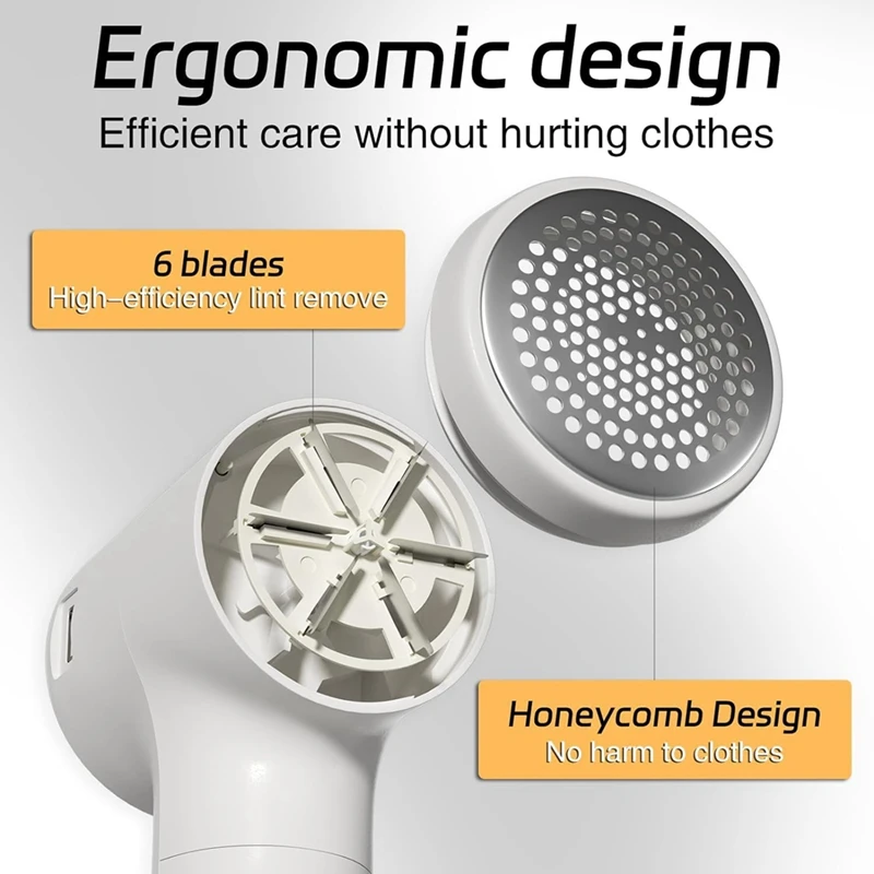 Fabric Shaver, Lint Remover For Clothes With LED Display, USB Rechargeable Debobbler, Lints Shaver Defuzzer Easy To Use