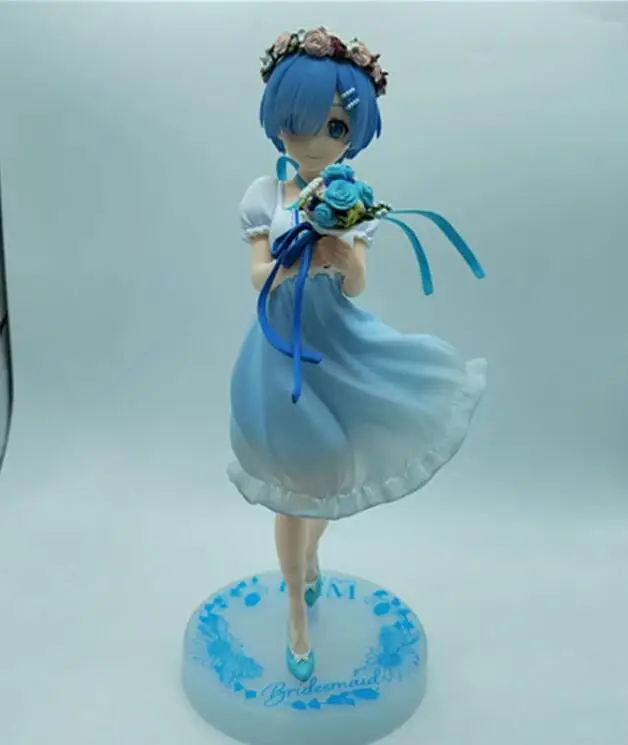 No box 23cm 2024 In stock Japanese original anime figure Rem Bridesmaid ver action figure collectible model toys for boys