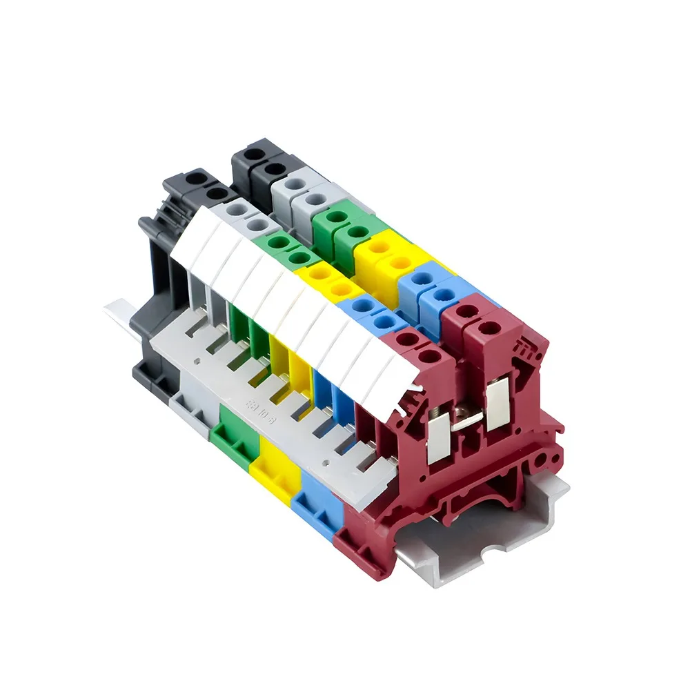 Terminal Terminal Block Screw Connection Electrical Wire Conductor Din Rail Terminal Block Cable Connector Screw Clamp