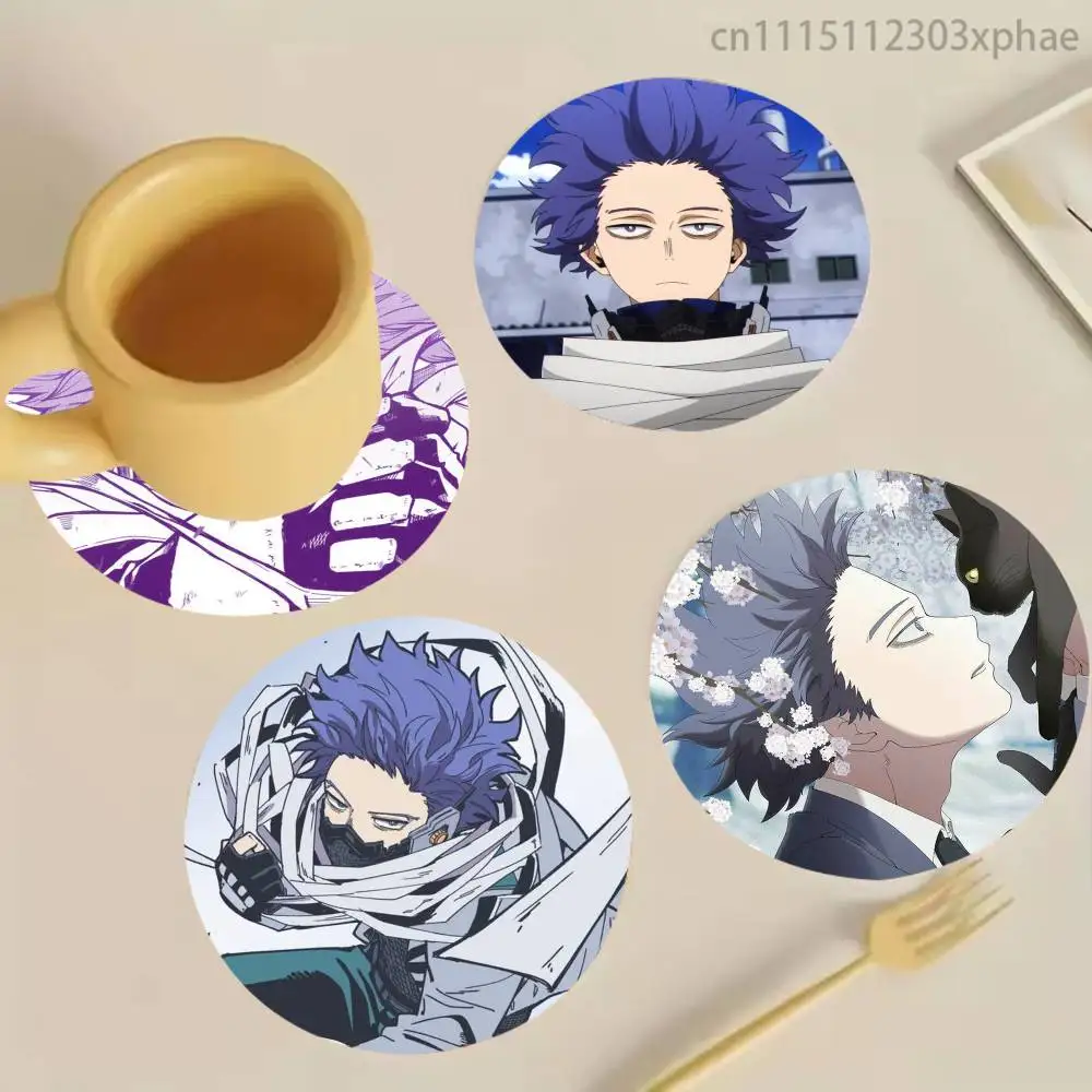 MHA S-Shinsou Hitoshi Wooden Coaster Set, A Must-Have For Holiday Parties, Suitable For Bars, Offices , Size 10cm X 10cm