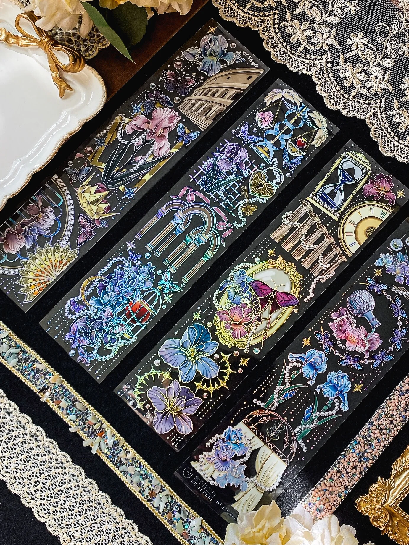 

Vintage Fairy Oracle Butterfly Floral Cage Washi PET Tape for Card Making Decoration DIY Scrapbooking Plan Stickers