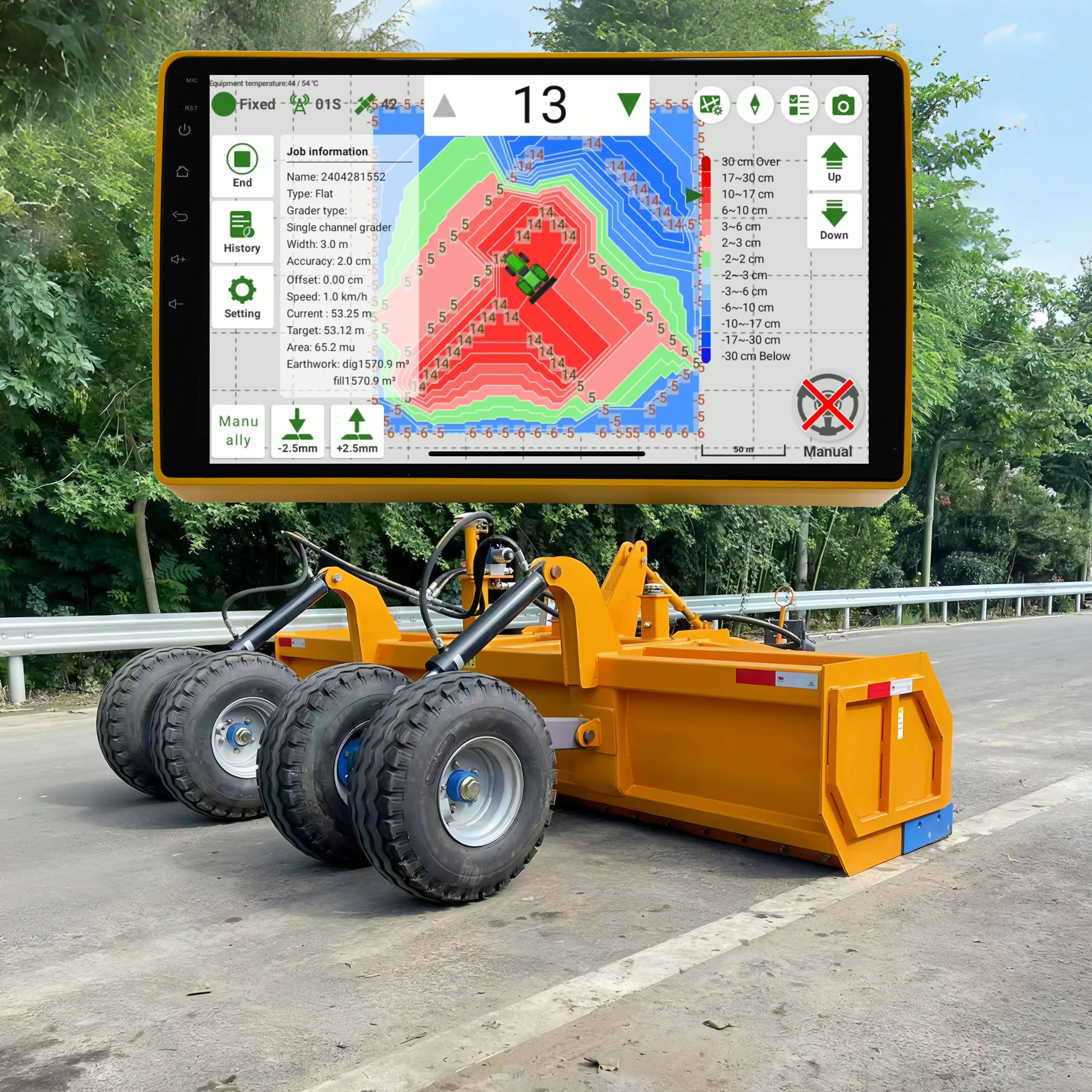 Agriculture Farm Laser Gps Land Leveling System with Multitandem Valve GNSS Land Leveler for Tractor