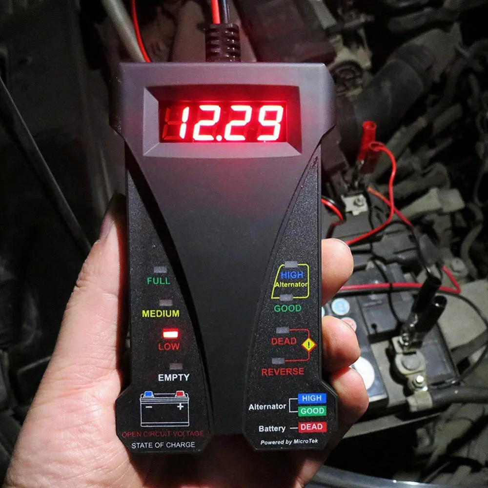 12V LCD Display Digital Battery Tester Charging System Analyzer