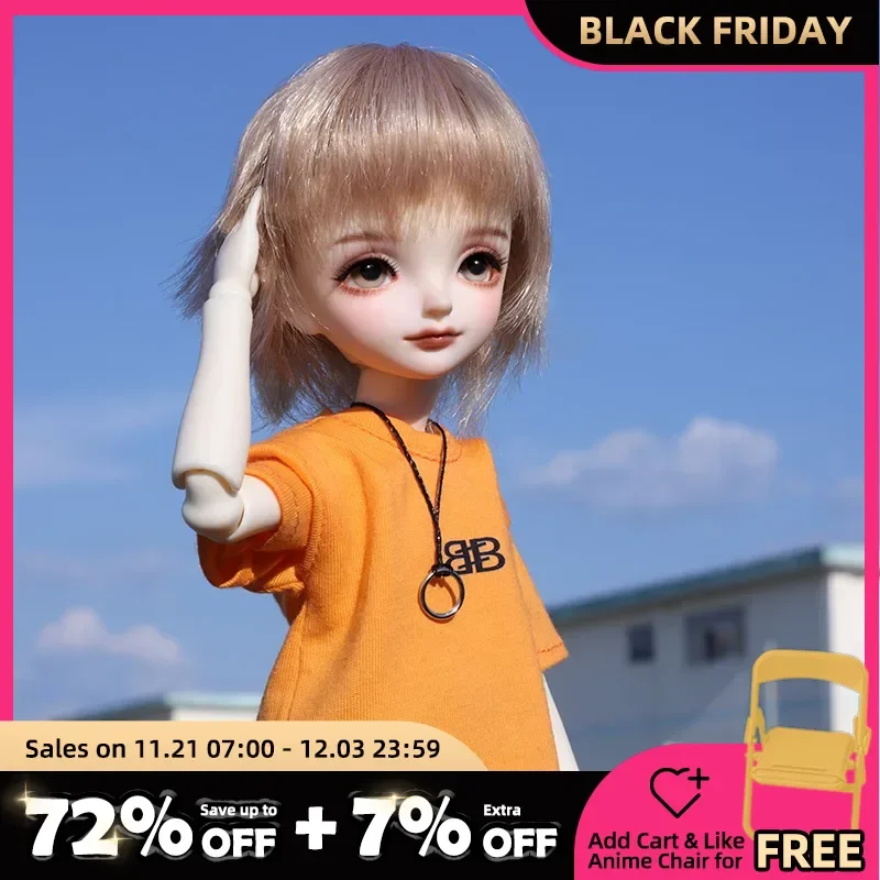 BJD Doll 1/6 Noisy Casual Style Yellow T-shirt Resin Toys Bright Full set Gift Fashion Dolls