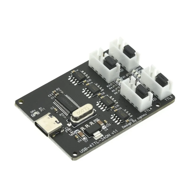 

Превосходный модуль USB-TTL CH340 HUB TYPE-C Интерфейс 4-канальный Four Solo TTL