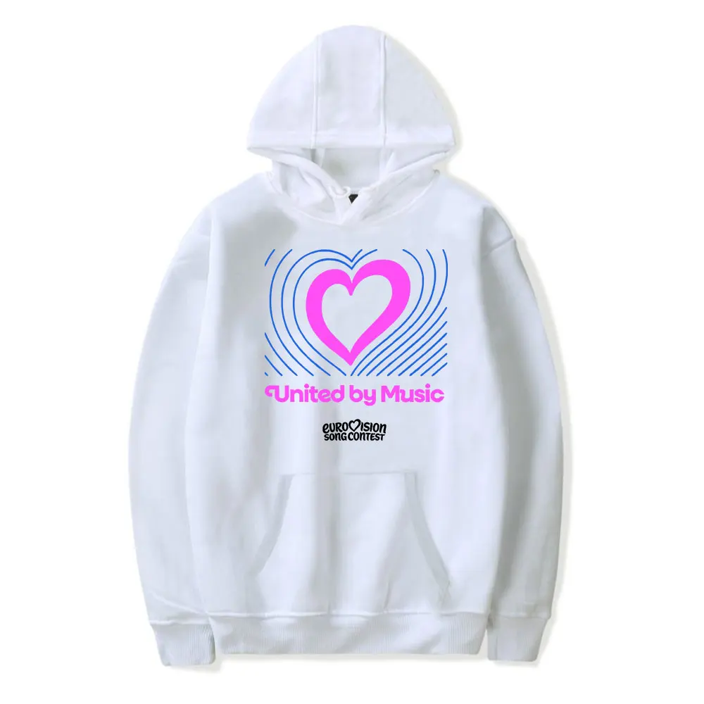 Eurovision 2026 United By Music Heart Hoodie Women Men Sweatshirt Casual Long Sleeve Pullover Clothes