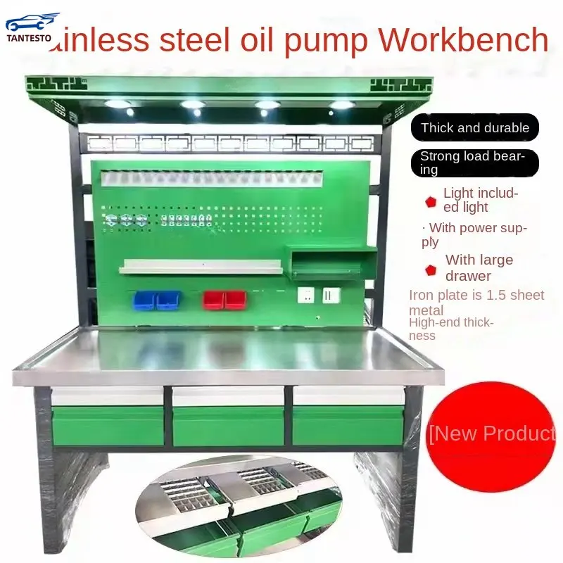 Multifunctional Stainless Steel Countertop with Hook and Drawer Gasket Cabinet Repair Table for Common Rail Injector Pump