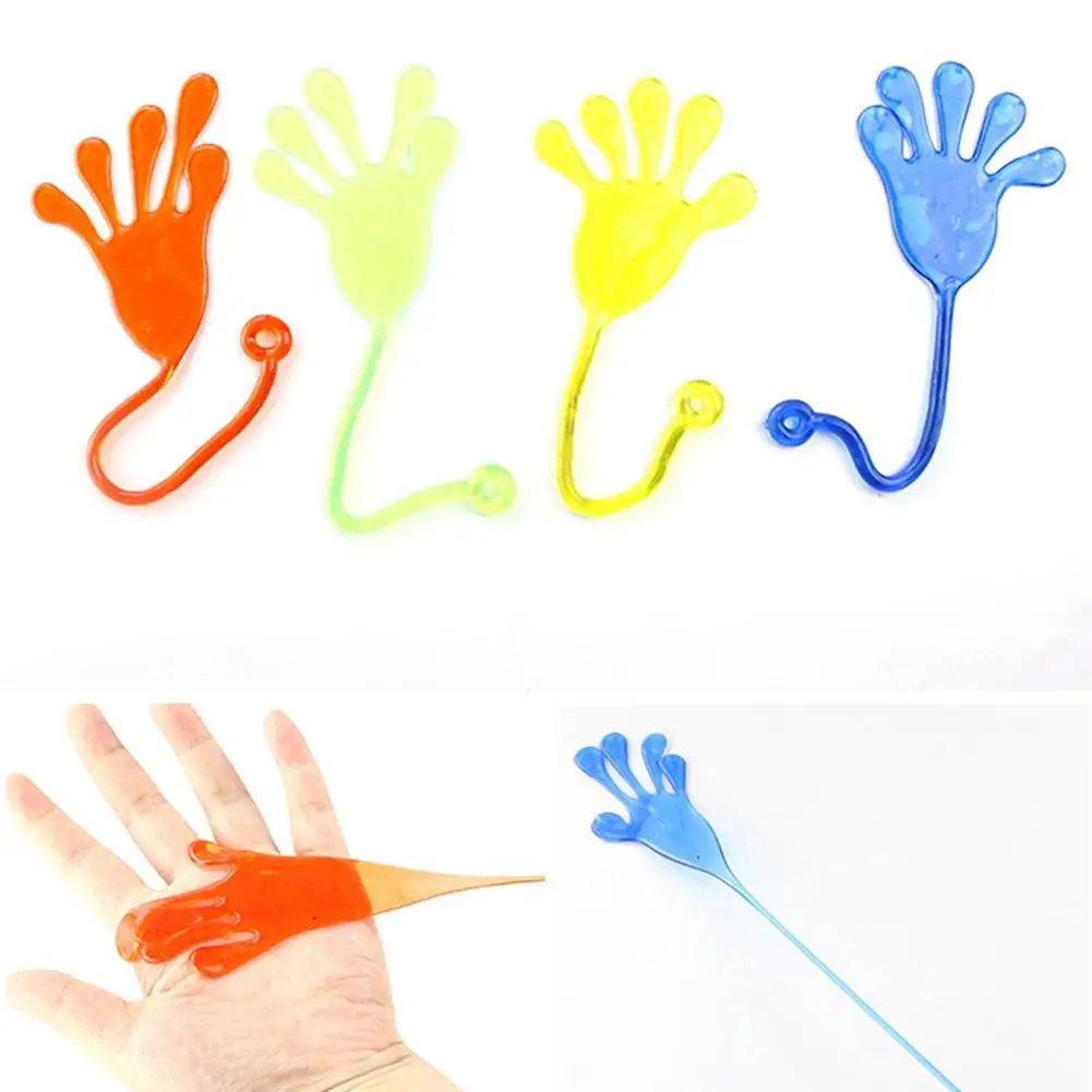 Novelty Kids Sticky Palm Toys Puzzle Climbing Wall Palm Decompression Sticky Hand Toys Elastically Stretchable Sticky Palm