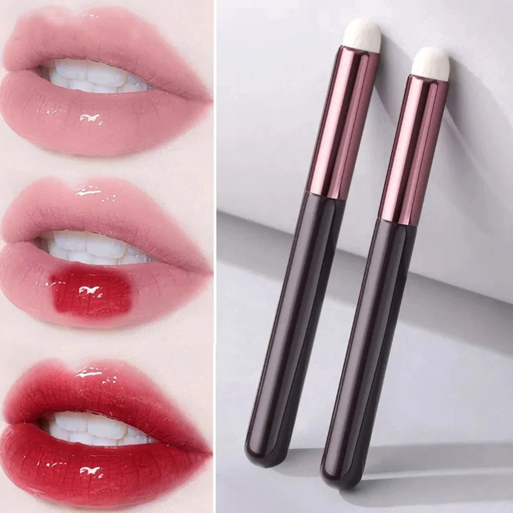 Profissional Multifuncional Lip Brush, Ponta Redonda, Blush, Fundação, Contorno, Lip Smudging, Corretivo, Ferramenta Cosmética