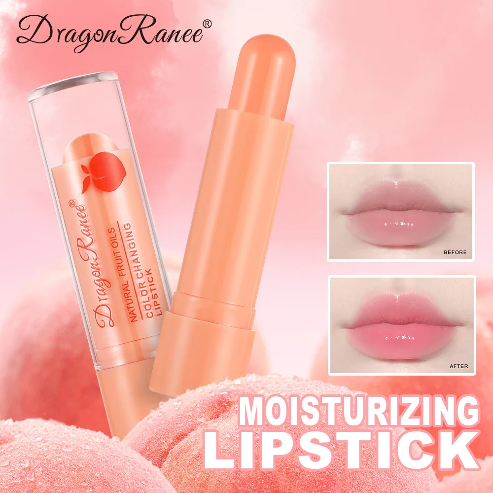 Peach Orange Color Changing Lipstick Nourishing Lip Balm Temperature Change Lip Stain Tint Cosmetics Moisturizing Lipstick