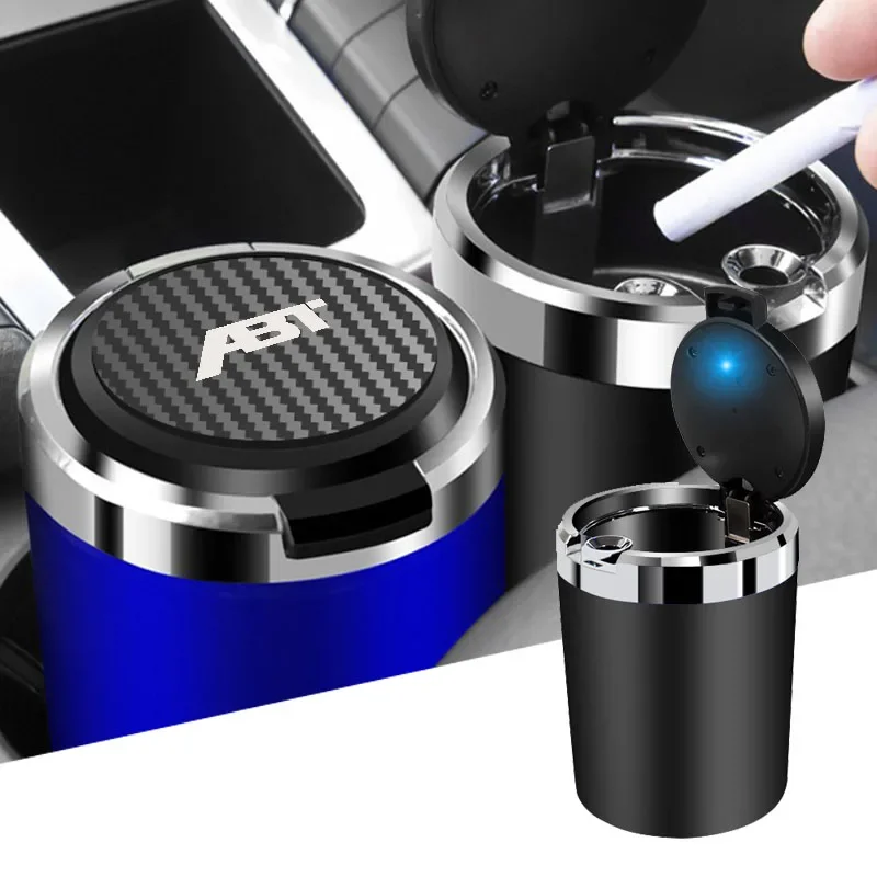 

Car Ashtray Cup LED Light Indicator Aluminum Alloy Ash Tray Portable Ash Tray for ABT Audi Vw RS3 RS4 RS5 RS6 RS7 S4 S5 S6 SQ7