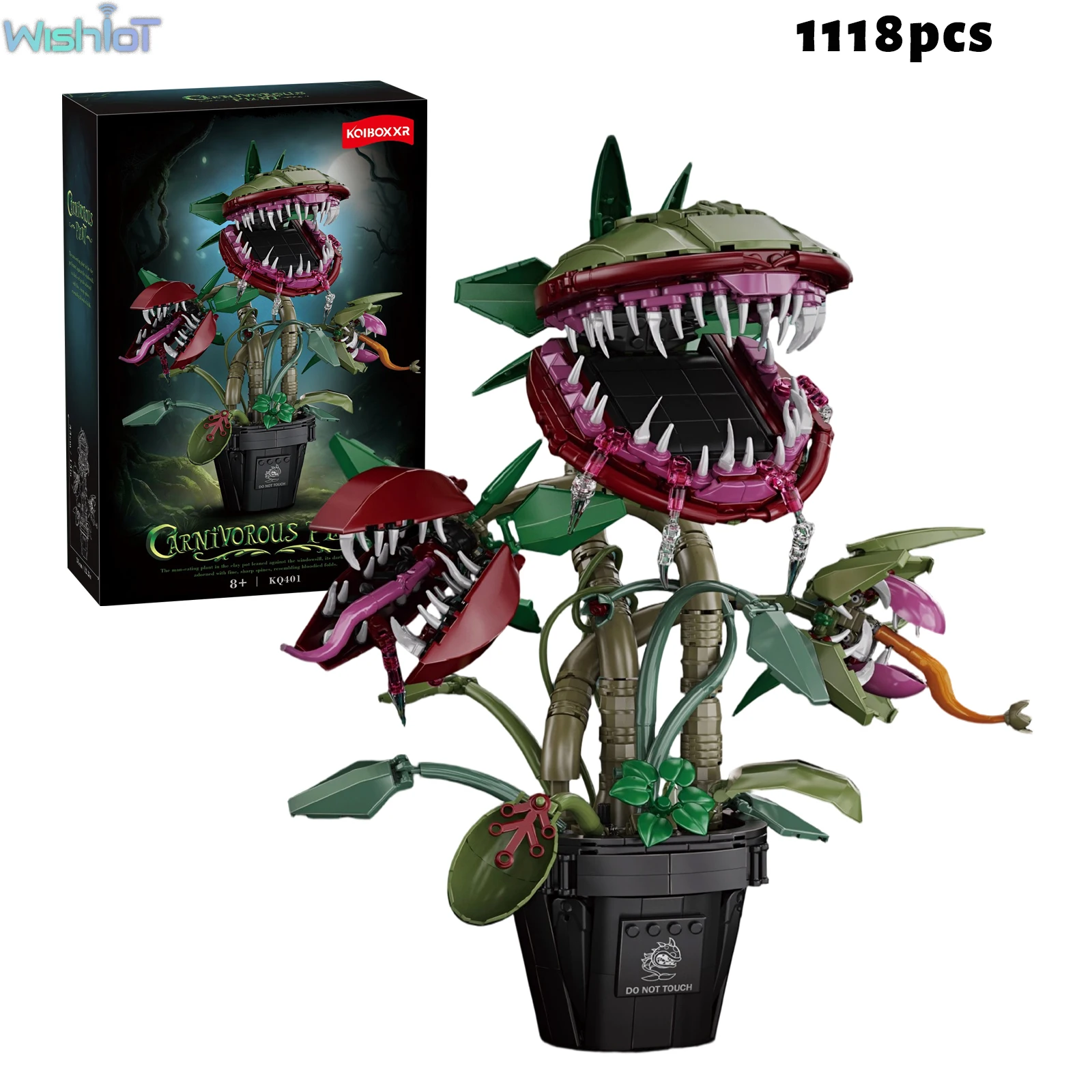 

1118PCS Carnivorous Plant Potted Building Blocks Piranha Plant Set Horrors Flowers Decoration Desk Ornaments Ideal Holiday Gift