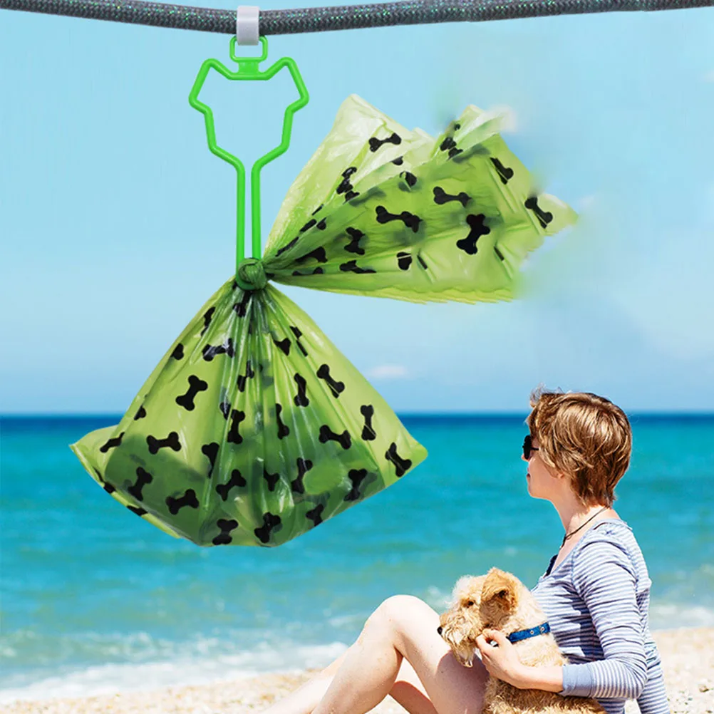 

7PCS Hands-free Poop Bag Robust Thickness Waste Carrier Pet Trash Leash Holder Cleaning Supplies Dog Garbage Bag Clip Dog Leash