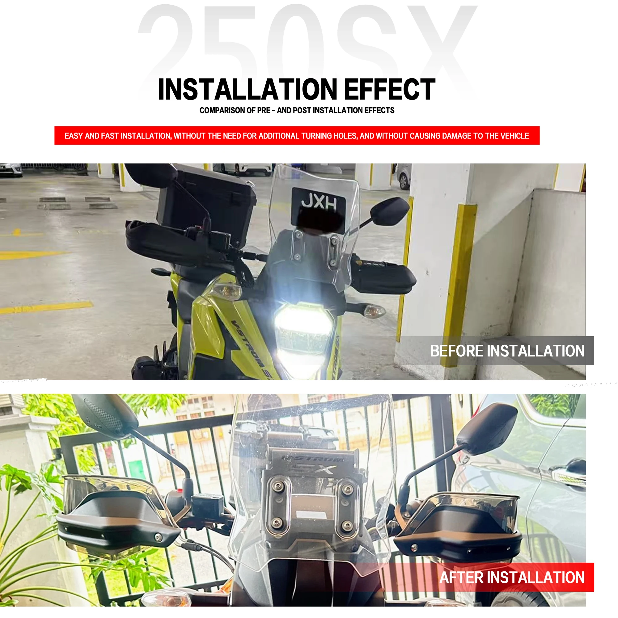 

For Suzuki V-Strom 250SX 250 SX 2022-Now Motorcycle 250SX Handguards Handlebar Guards Windshiel Protective Cover Lever Protector